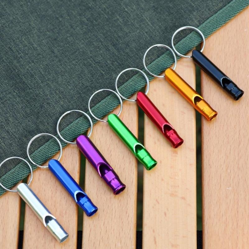 12Pcs Portable Signal Whistles Outdoor Emergency Whistle with Keyring Survival Training Whistle Outdoor Pocket Tool