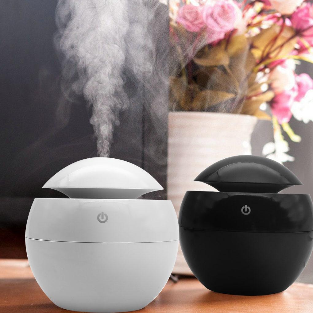 Umidificator USB pentru acasă Pulverizator de birou cu difuzor de cereale din lemn, deschis, colorat, pentru birou de aromă