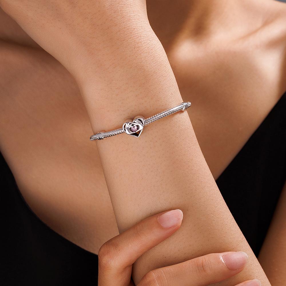 Copper Charm Love Beaded Lover Charm Jewelry Making Original Bracelet Lady Lover Fashion Jewelry Gift