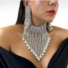 Water Drop Pendant Necklace With Multilayer Tassels For Fashion Party Wear Women