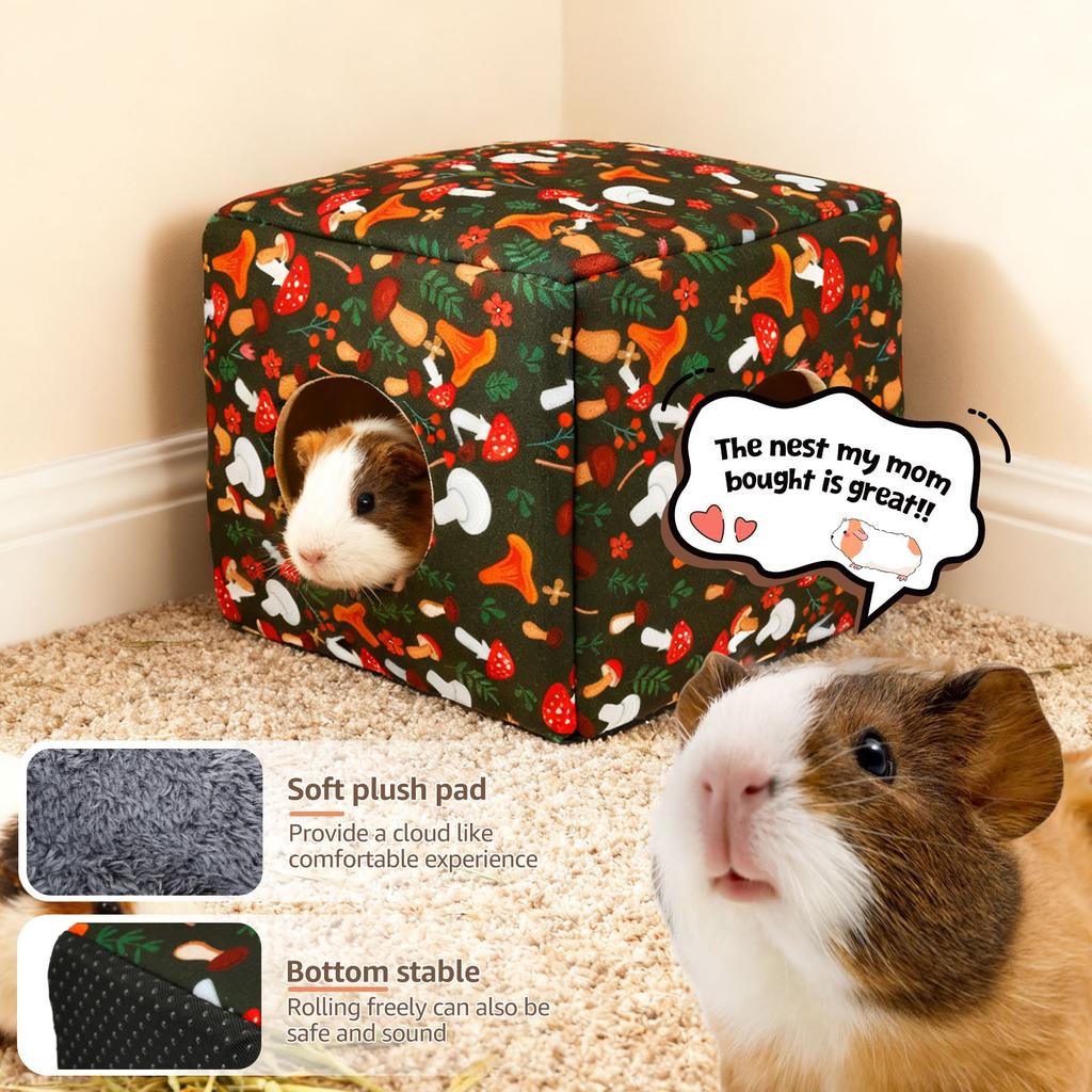 Guinea Pig House Bedding Cage Hamster Small Animal Nest Winter Warm Pet Bed for Chinchilla Mice Squirrel Guinea Pig/Rat/Hedgehog