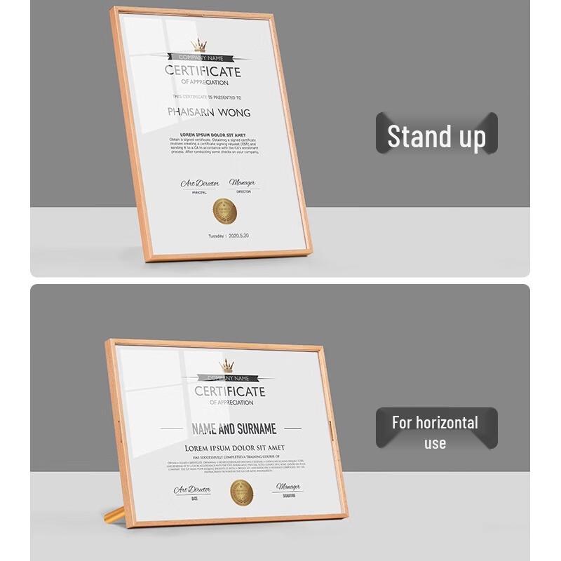 JINXI A4 Crystal Certificate Frame