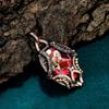 Kingman Red Mohave Copper Turquoise Pendant Copper Pendant Handmade Pendant Natural Gemstone Jewelry Gift for Mom Latest Collection Pendant