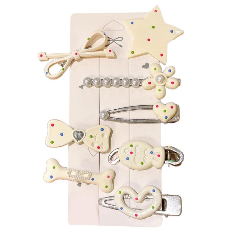 8 Stück Cartoon Sternförmige Haarspange Harz Entenschnabelspangen Stilvolle Haarnadel für Frauen Mädchen Haarstyling-Accessoires