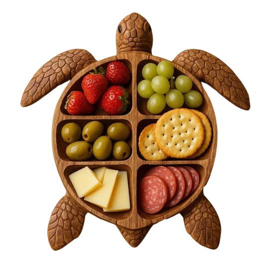 Yousheng Plastic Serving Tray Ocean Themed Cheese Bread Board Fruits Nuts Wood Display Board Beachfront Dinner Party Platter