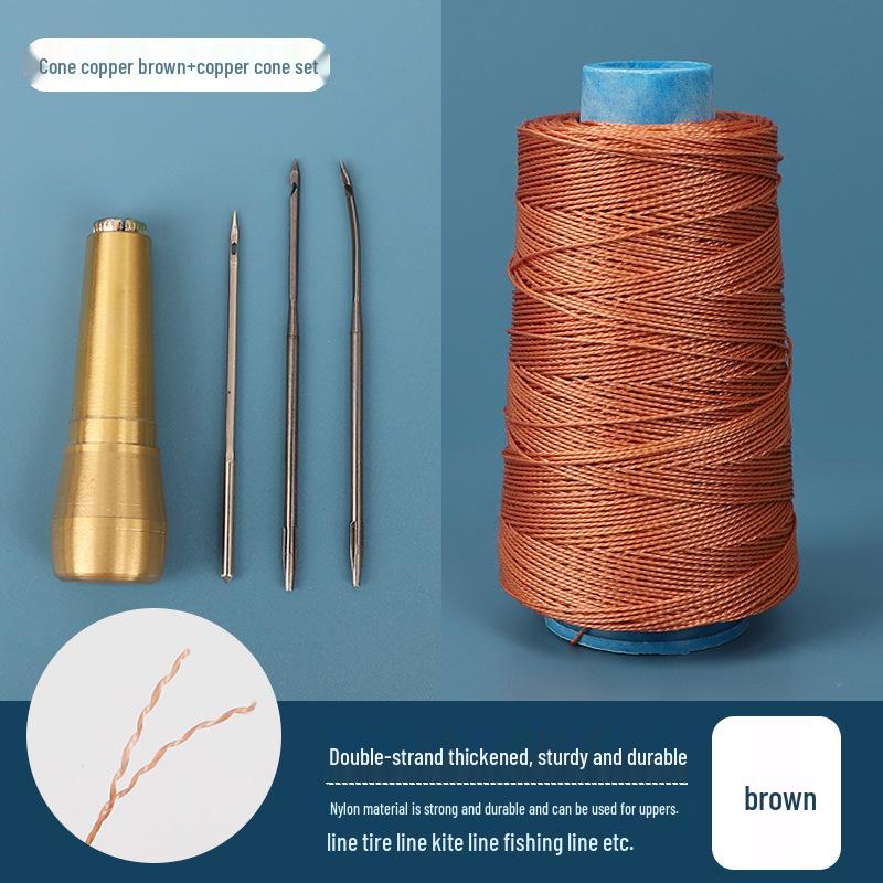 Shoe & Tire Repair Nylon Thread Set: Ideal for Shoes, Kites, Fishing, Hand Sewing, and Binding with Needle.