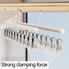 Closet Organizer With 10 Clips Space Saving Hanging Metal Multi-Clip Hanger For Leggings Pants Skirts 360 Rotating Hat Rack