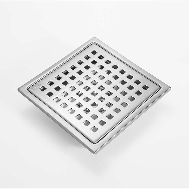 Stainless Steel Linear Bathroom Shower 100*100MM Floor Drain Trap (Black,Stainless Steel) чёрный