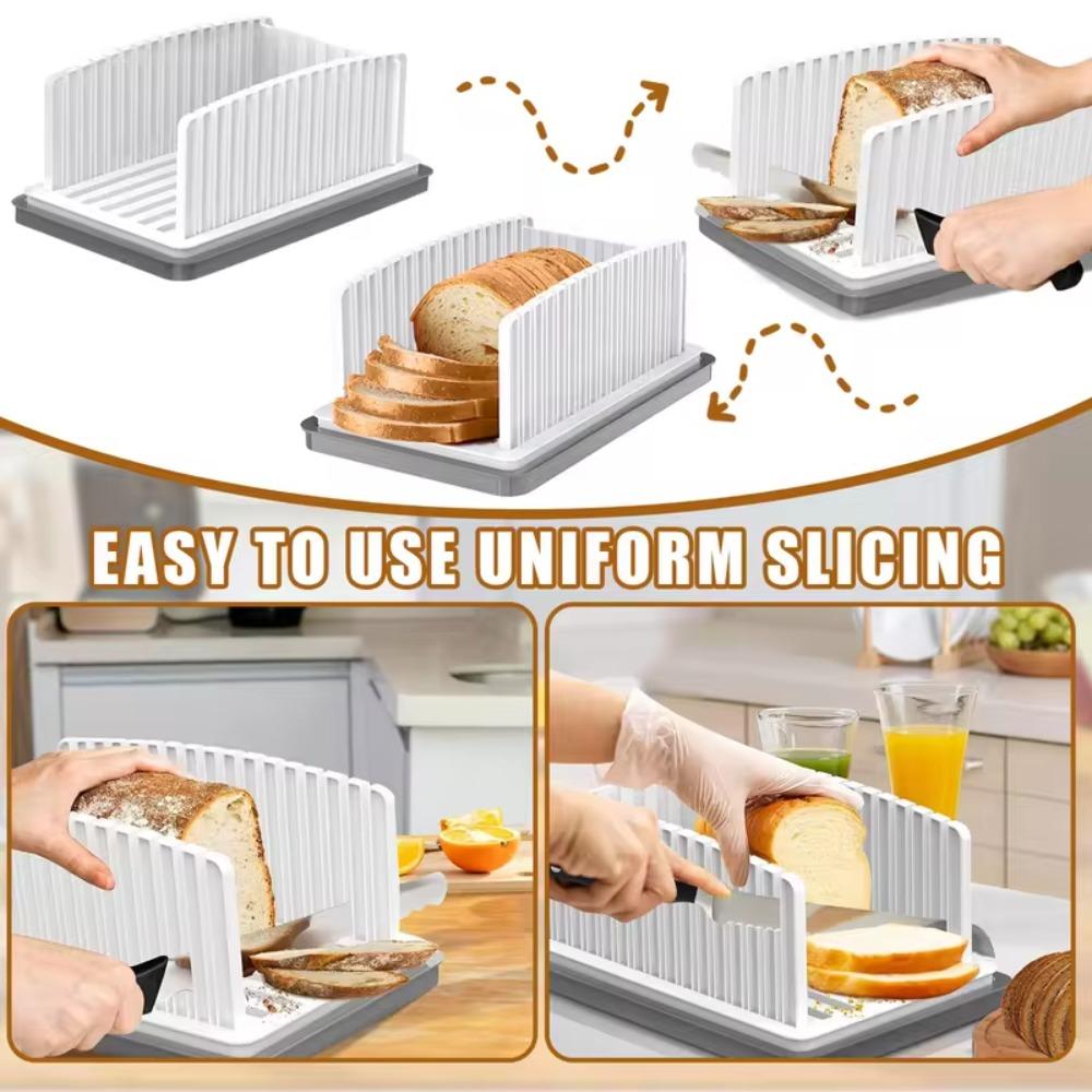 Heat-resisting Bread Slicer With Bread Crumb Tray Bread Slicing Plate Bread Cutting Guide  Loaf