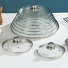 16-34cm Tampa de Vidro Temperado para Panela Tampa de Aço Inoxidável para Wok Peças de Utensílios de Cozinha Acessórios de Cozinha
