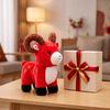 Plush Lamb Doll New Year Sheep Doll, of The Mascot Toy, Auspicious Cloud Soft Toy Embroidery, Red Cute Stuffed Animal for Chinese Gift Home