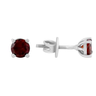 Silver Earrings with Natural Garnet 1.277ct (1764244)