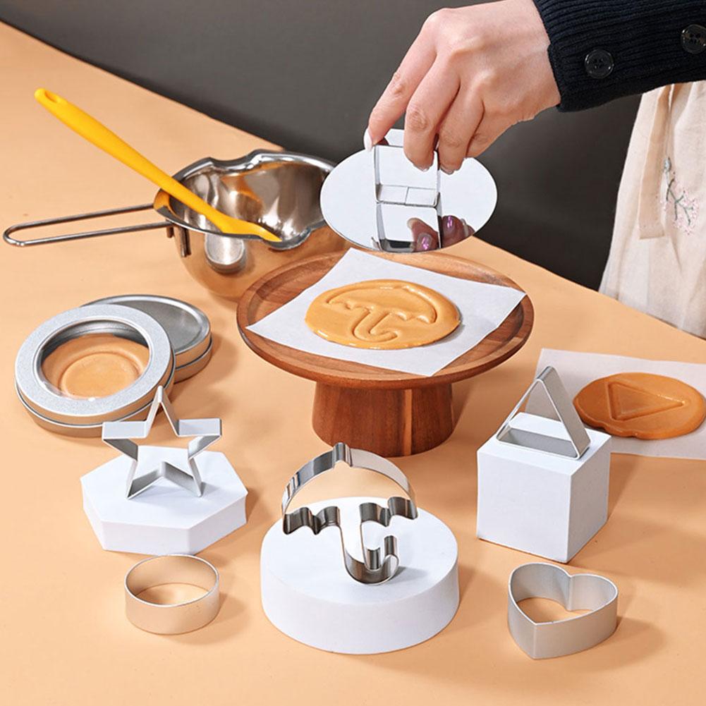 Korean Sugar Candy Making Tools Squid Sugar Player Kit Steel Cookie Cutters Sugar Cookie Umbrella Triangle Star Round