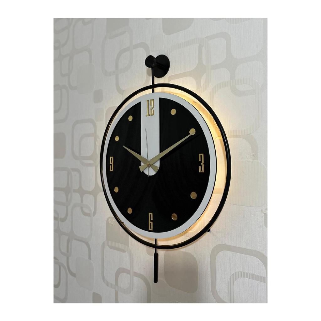 Metall Glas Wanduhr Beleuchtet Echtglas Wanduhr Modernes Design