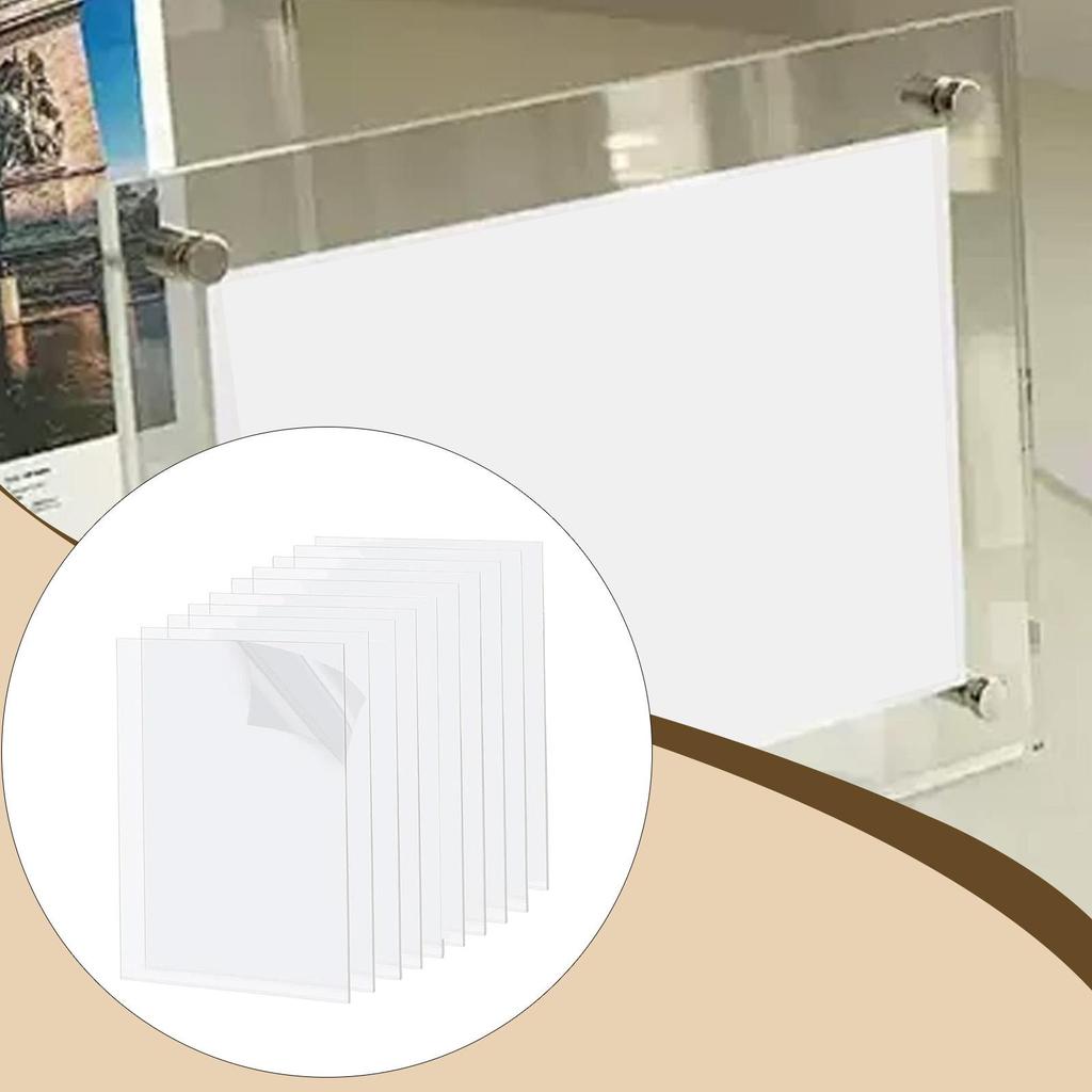 Clear Acrylic Photo Frame Sheet with Protective Film for Posters Invitations Signage and Wall Decoration