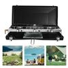 3-Burner Portable Gas Camping Stove 4.5kW Adjustable Flame Control for Outdoor Cooking Picnic BBQ
