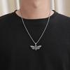 New Skeleton Moth Titanium Steel Necklace Fashion Accessories Men's Hip Hop Necklace
