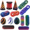 Jouets à vis rotatives imprimés en 3D Jouets sensoriels anti-stress Sculpture traversante pyramidale Jouets à tourbillonner cône en spirale pour enfants Adultes
