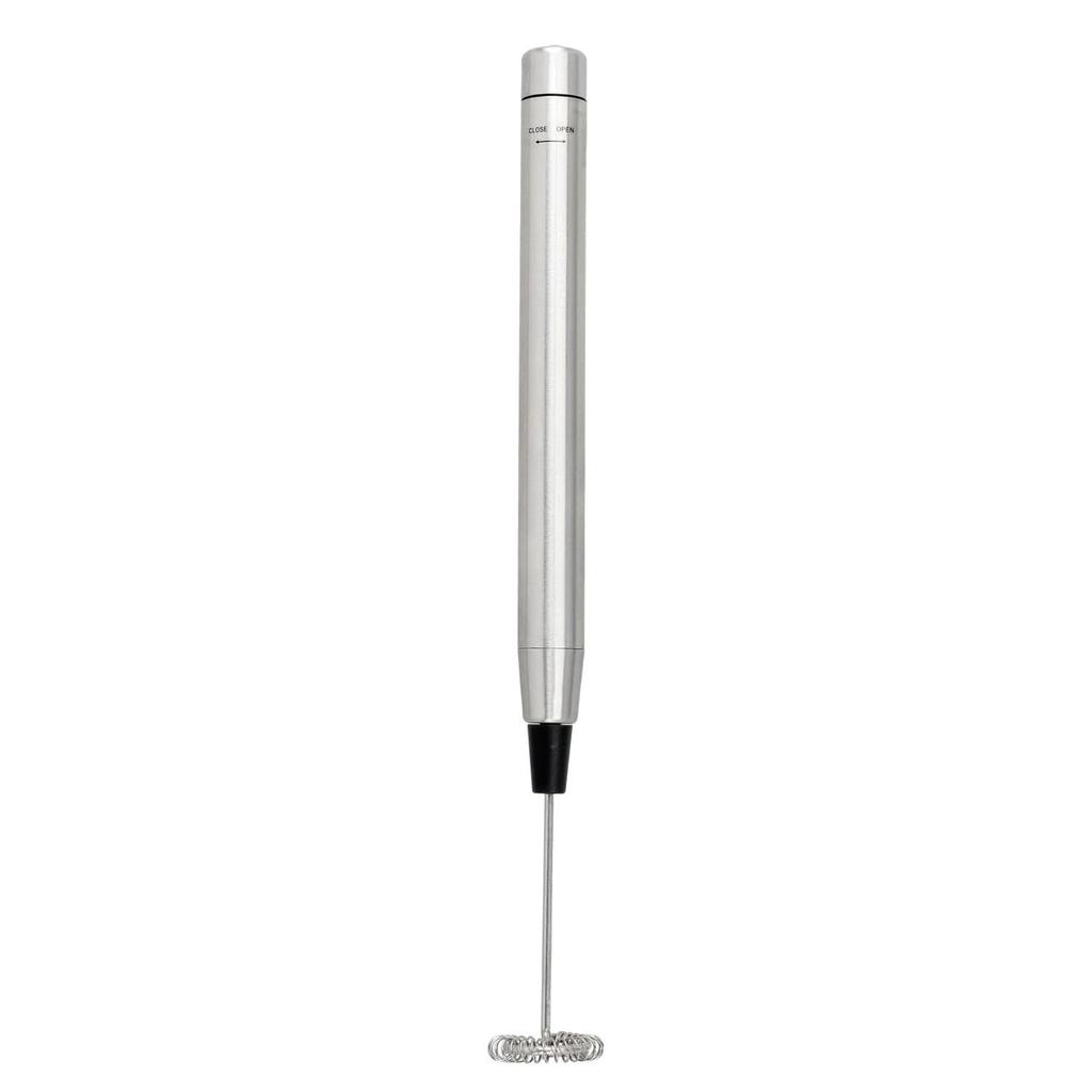Silver Milk Frother for Coffee, Latte, and Cafeteria Drinks