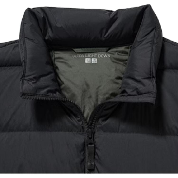 UNIQLO Spliced Stand Collar Zipper Loose Down Jacket Men outerwear Olive 463243-56