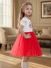 Girls Dress Age 4-7 Years Unicorn Print Summer Dress Kids Princess Tulle Party Dress for Little Girl Birthday Outfit