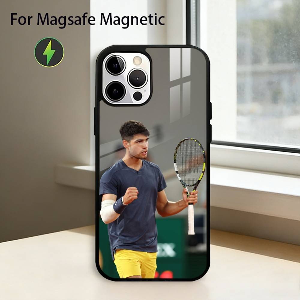 T-Tennis Carlos Alcaraz G-Garfia Phone Case For iPhone17,16,15,14,13,12,11 Plus,Pro Magnetic For Magsafe Wireless Charging