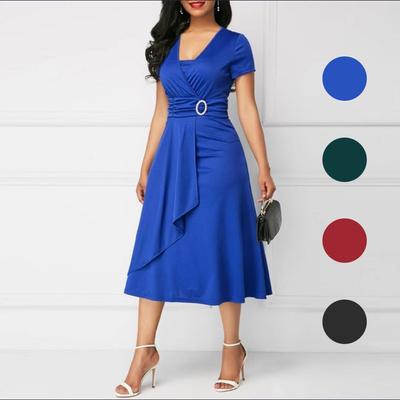 2024 Women Dresses Asymmetric Hem V Neck Plus Size Dress Elegant Party N Women Dresses