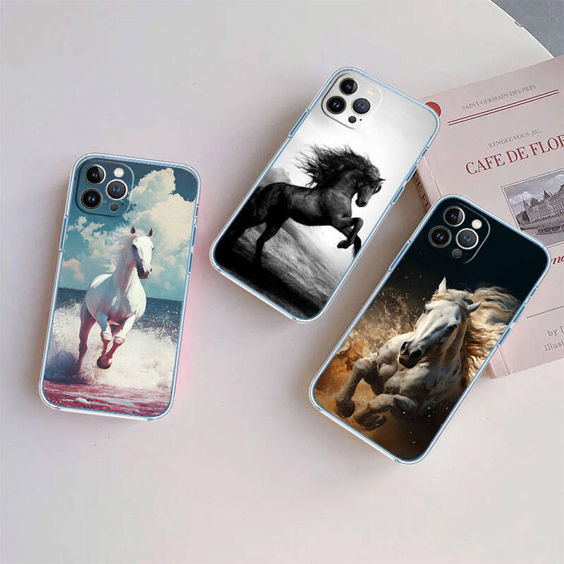 MH57 Fine Horse Phone Case for Motorola Edge 20 30 S30 40 50 Fusion Lite Plus Pro Neo Ultra One Power Action Macro Hyper Vision Zoom