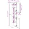 Bathroom Cabinet White 30 X 30 X 130 Cm Engineered Wood