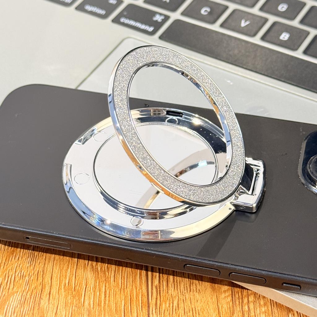 Glitter Mobile Phone Holder Ring Grip Round Mirror Cellphone Mount Stand for iPhone Samsung Xiaomi Universal Phone Kickstand