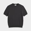 Weekhour Washable Cable Crew Neck Knit Charcoal