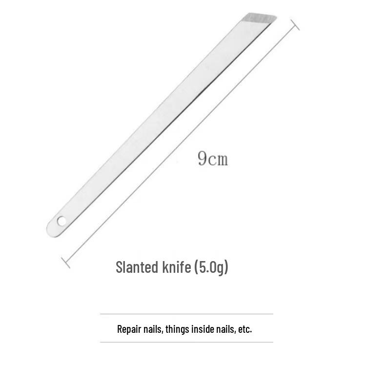 Stainless Steel Manicure & Pedicure Tool Set: Pusher, Blackhead Needle, Nail Cleaner & File