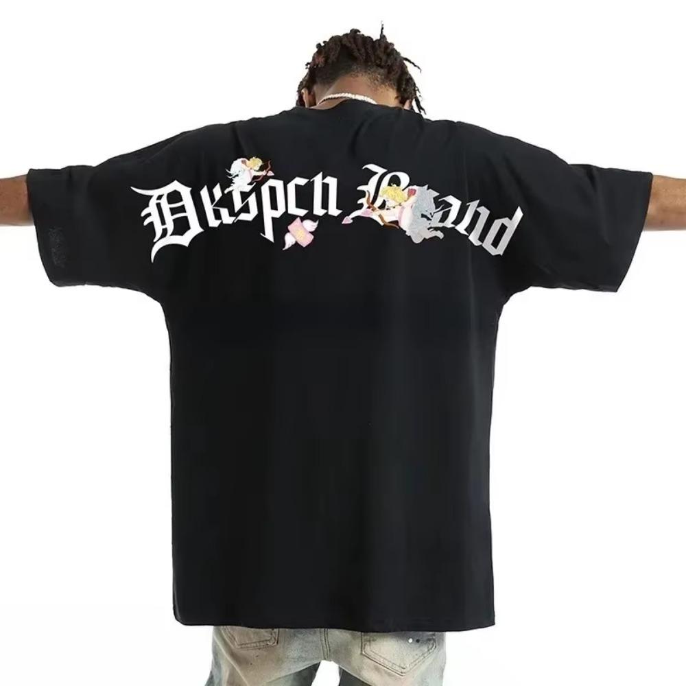 T-shirt Oversize da Uomo Hip Hop Streetwear Stampa Squadra di Basket Harajuku Cotone Manica Corta T-shirt 5XL