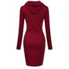 Women Casual Dress Long Sleeve Hooded Jumper Pockets Sweater Tops