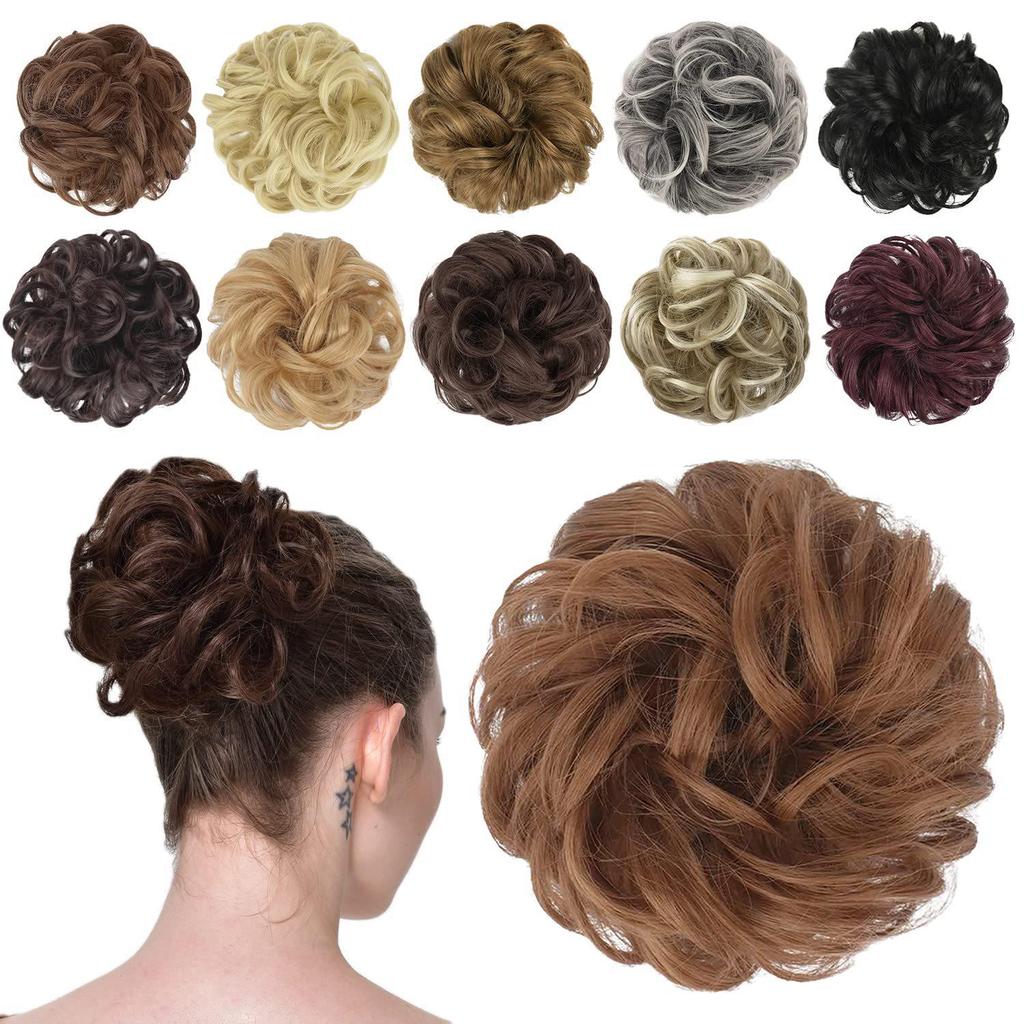 Elastici per Capelli Moda Europei e Americani - Elastici Morbidi e Spettinati per Donne, Accessori per Chignon e Parrucche, Stile Fiore a Bocciolo