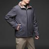 Herbst und Winter Neue Manteljacke Herren Samt Verdickter Warmer Baumwollmantel Trendy Mantel Stehkragen Businessjacke