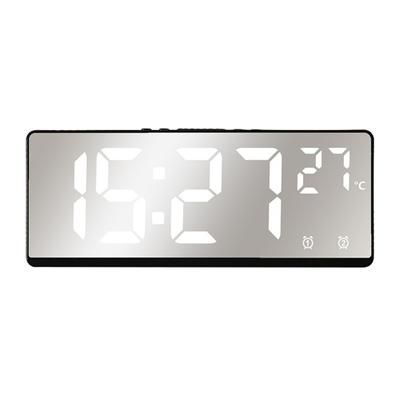 Digitaluhr, praktisch, 12/24-Stunden-Umschaltung, batteriebetrieben, Spiegel, Schreibtisch, Tisch, Alarm, täglicher Gebrauch