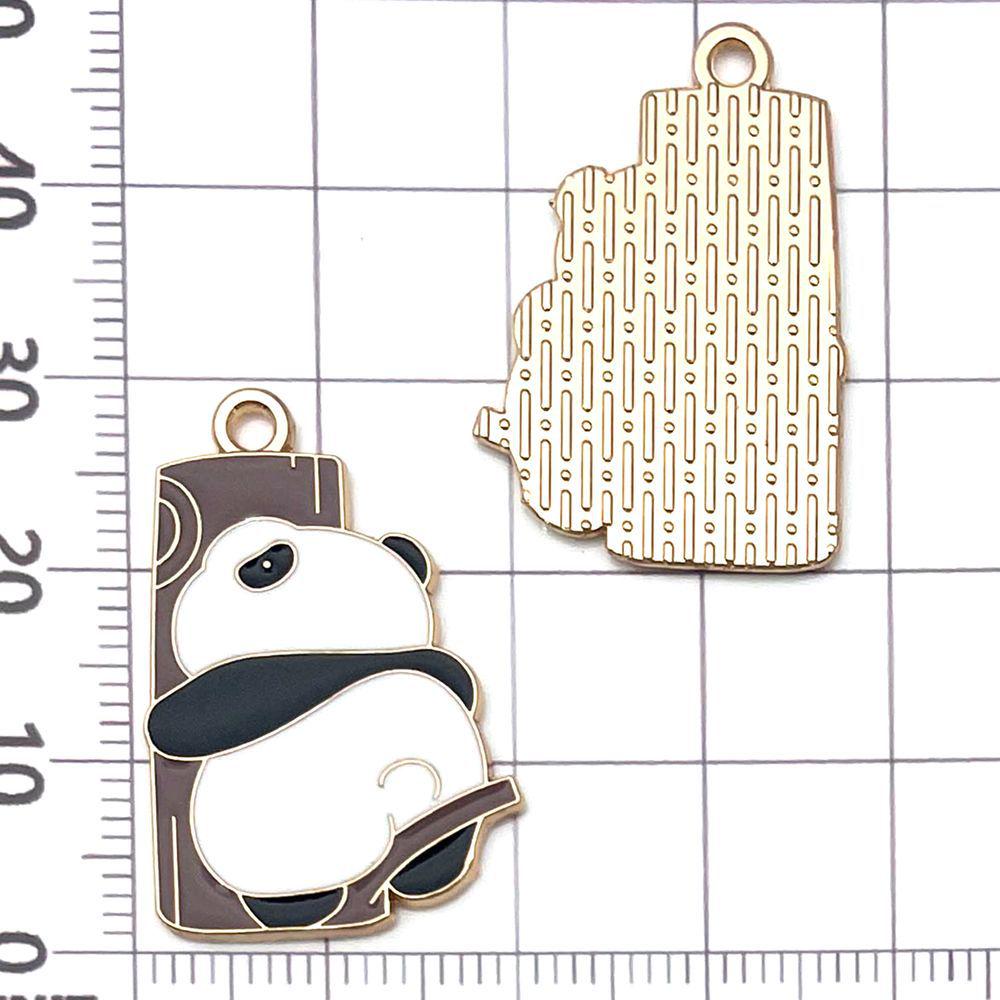 30 Mixed Black & White Enamel Panda Charms for DIY Jewelry
