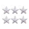 6Pcs/set Plastic Xmas Star Hanging Ornaments Round Christmas Balls Pendants  New Year