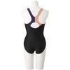 Mizuno STROKE Einheitsgröße Größe Fitness Badeanzug für die Herausforderungsschwimmerin Damen Einteiler, Schwarz/Lila, S, N2JA1302, 97, Gym,