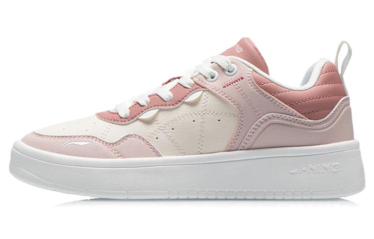 Li Ning Skateboard Shoes Women s Low Top Peach Pink/Peach Pink/Desert Pink AGCR316-3 35.5
