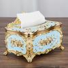 European Style Tissue Box, High-end El Restaurant Napkin Extraction Box, Living Room Desktop Paper Extraction Storage Box