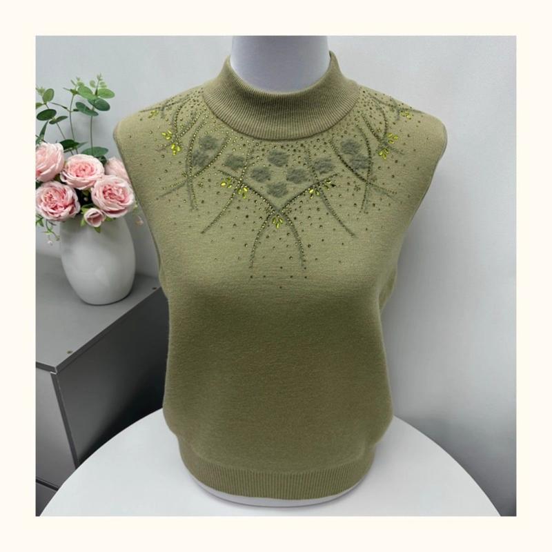 Women's Solid Ironing Diamond Pullover Plus Velvet Thickened Sweater Base Shirt Fashionable Top