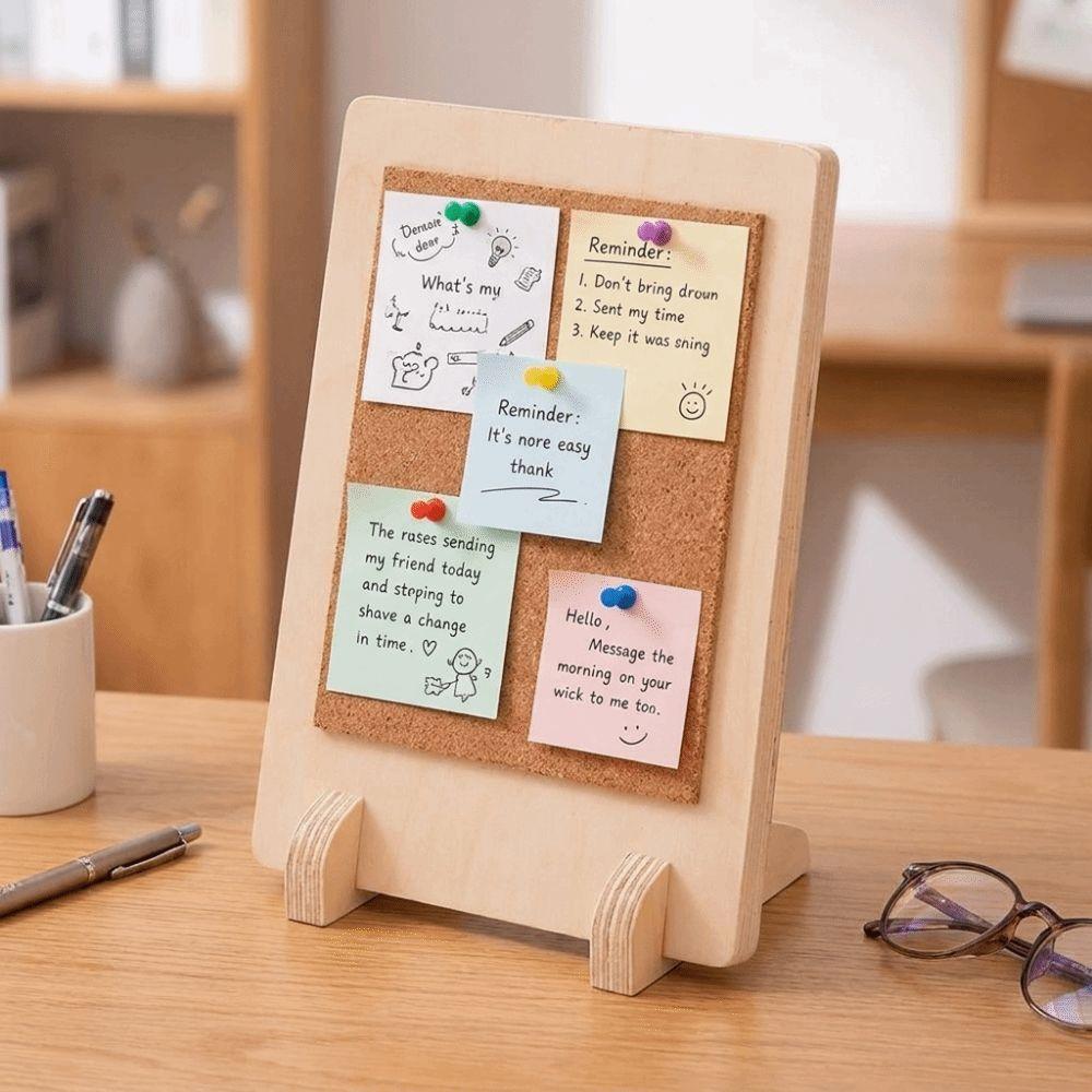 Soft Cork Cork Message Board Stable Photo Display Holder Rustic Tabletop Display Stand Home Decor