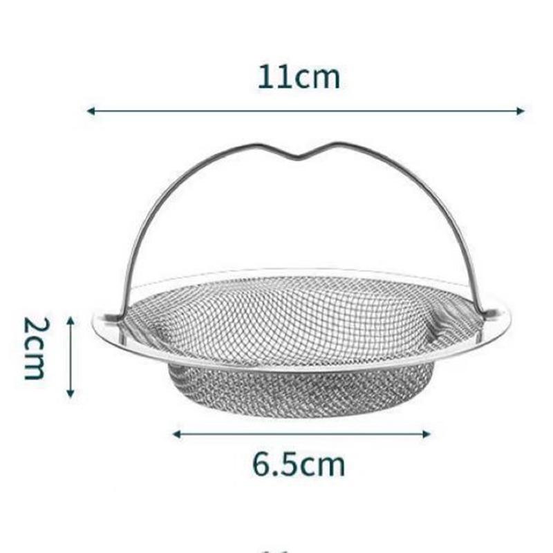 1Pcs Stainless Steel Kitchen Sink Filter Kitchen Garbage Food Residue Dishsink Filter With Handle Metal Sink Strainer