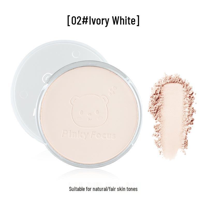 Smiling Bear Light Feather Long-Lasting Translucent Setting Powder with Oil Control & Natural Color Honey Finish