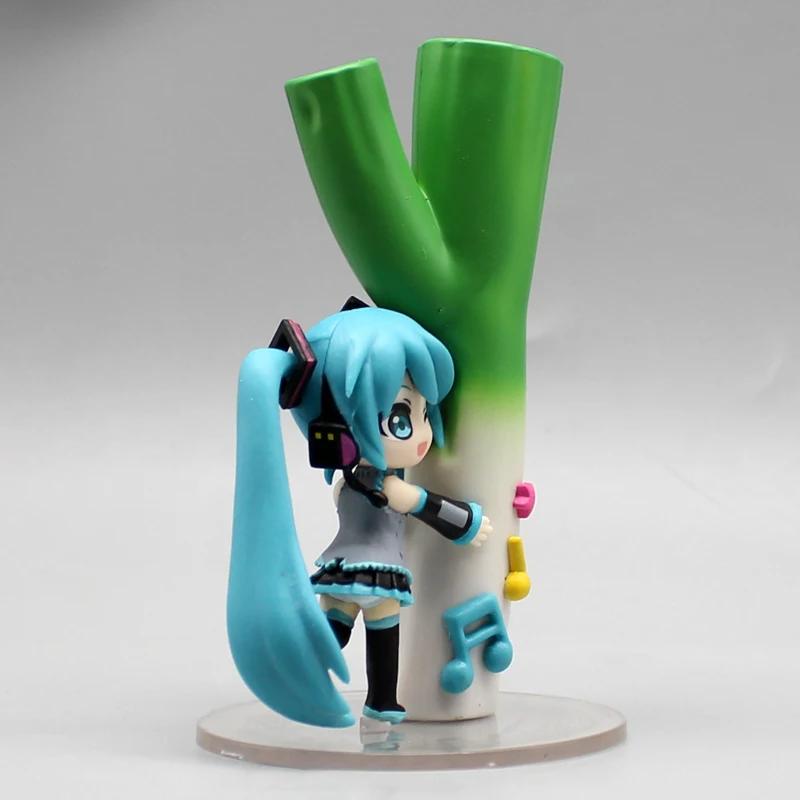 10.5Cm Hatsune Miku Kawaii Holding Welsh Onion Beautiful Girl Figure Model Statue Collection Desktop Decoration Ornament Gifts
