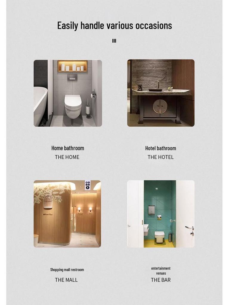 Walnut Bathroom Wall-Mounted No-Drill Adhesive Hook, Solid Wood & Space Aluminum