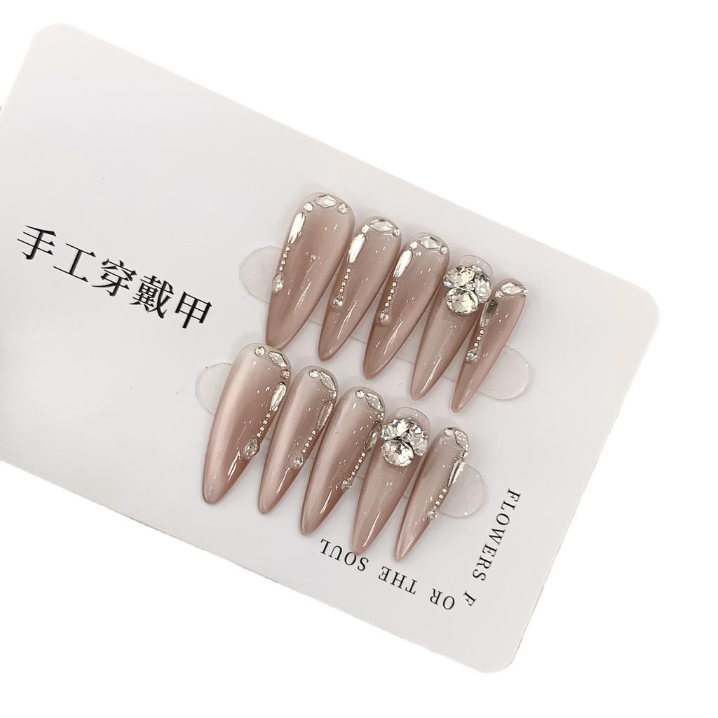 Ice-transparent Simple Pile of Drill Side Light Cat Eye Small Broken Diamond Patch Wear Armor