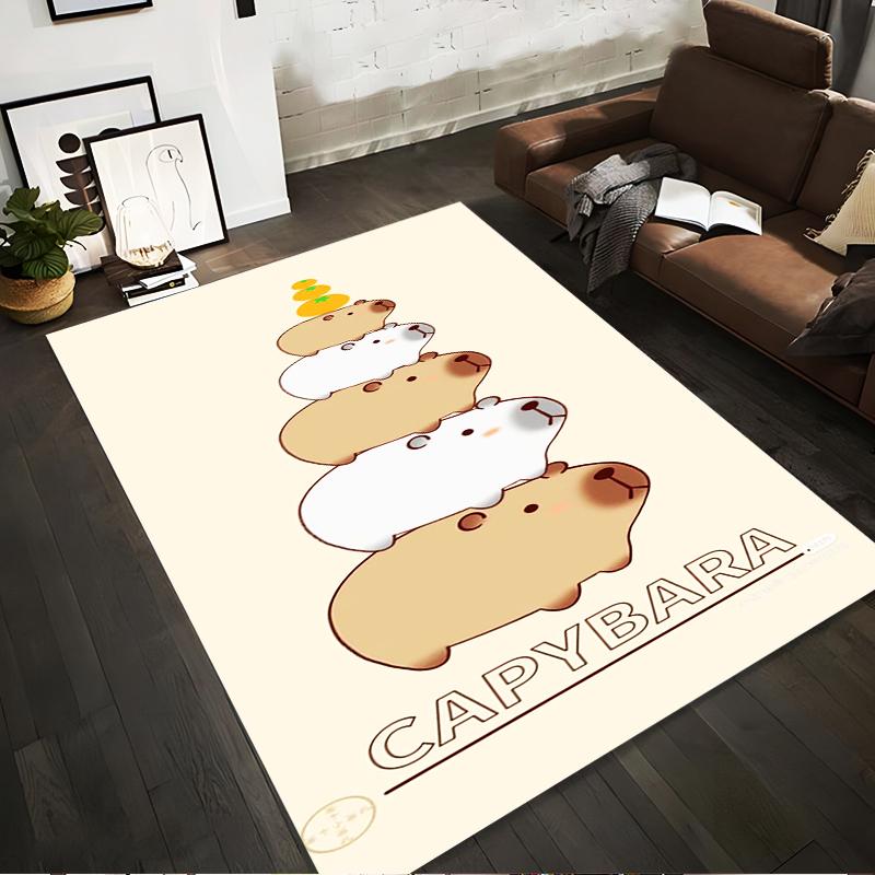 

Adorable Capybara Cartoon Print Carpet for Living Room Decor Suitable for use as an anti-slip for living room bedroom sofas 40x60cm( 15x23in )
